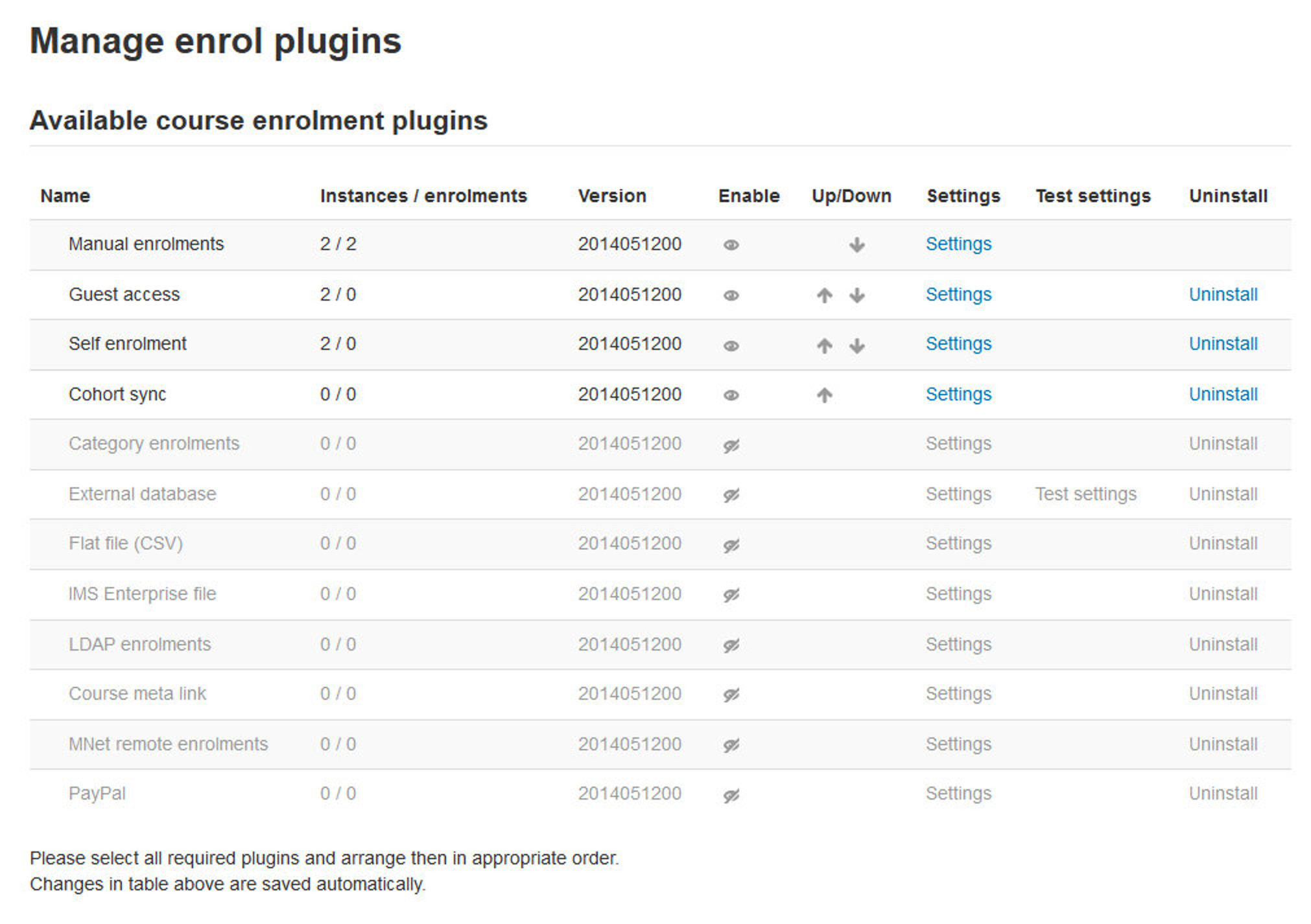 Figure 19-10 Managing enrollment plugins