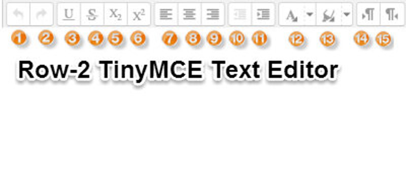 Figure 6-5 TinyMCE Editor Row-2