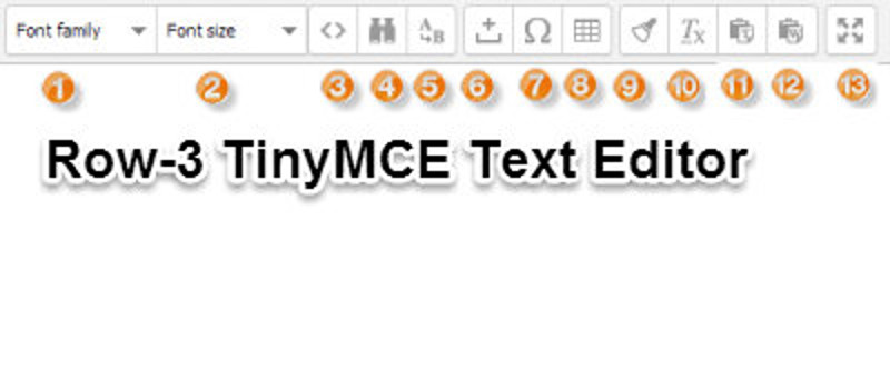 Figure 6-6 TinyMCE Editor Row-3