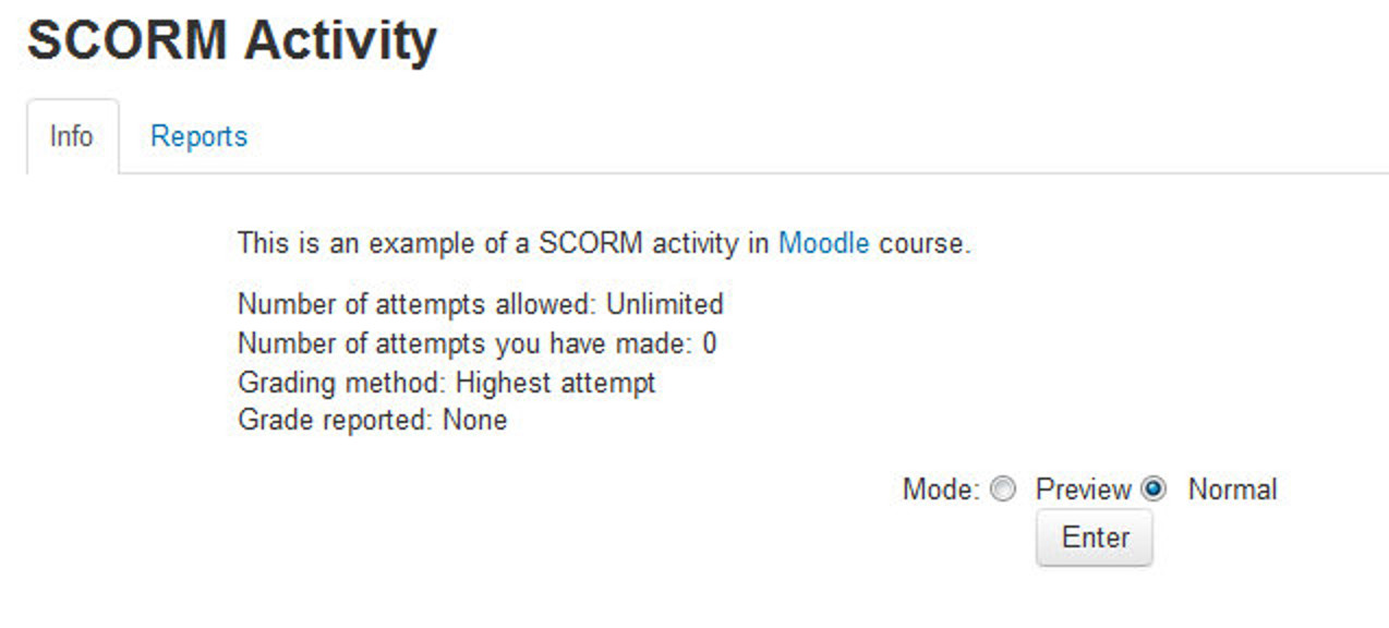 scorm package enter answers